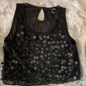 Black sequin top